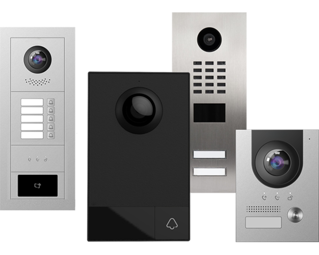 Videophonie: Dierpanele a Video-Monitere fir den Agank